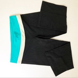 Lululemon Cropped Leggings Black, Turquoise, Cream